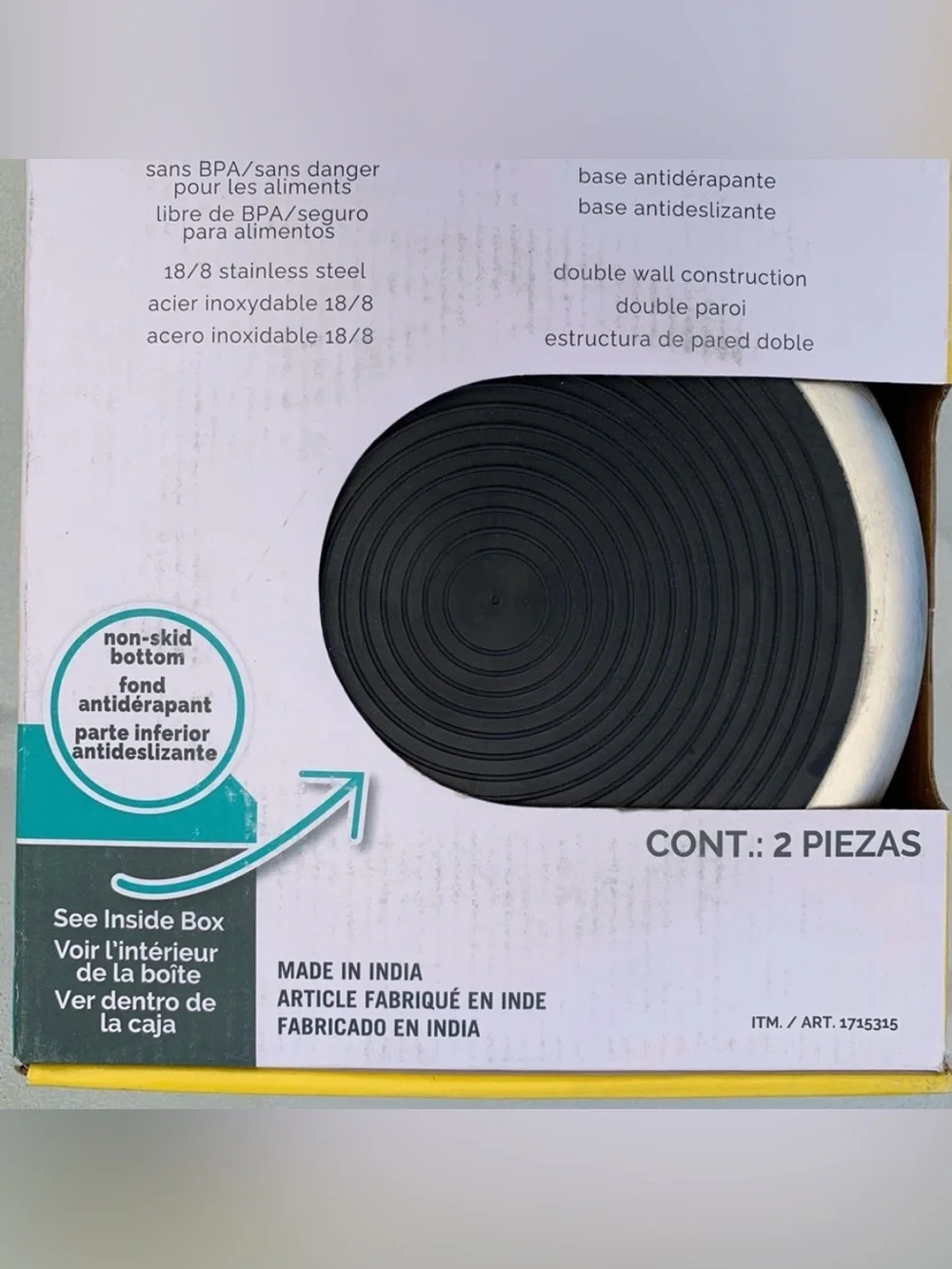Pet Zone Feed Zone™ Stainless Steel Double Wall Pet Bowls ~ 2-Pack